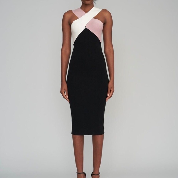 Le Superbe Drinks On You Knit Bodycon Dress Neutral Trifecta Size XS - Picture 1 of 14